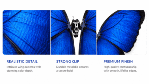 remote control flutter butterfly drone realistic flying toy with 2.4ghz control, rechargeable battery, for wedding surprise, party, indoor & outdoor play, great gift for kids and adults (blue)