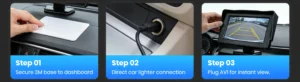 hd car backup display | 1080p ultra wide night vision rear view monitor