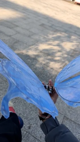 remote control flutter butterfly drone realistic flying toy with 2.4ghz control, rechargeable battery, for wedding surprise, party, indoor & outdoor play, great gift for kids and adults (blue)