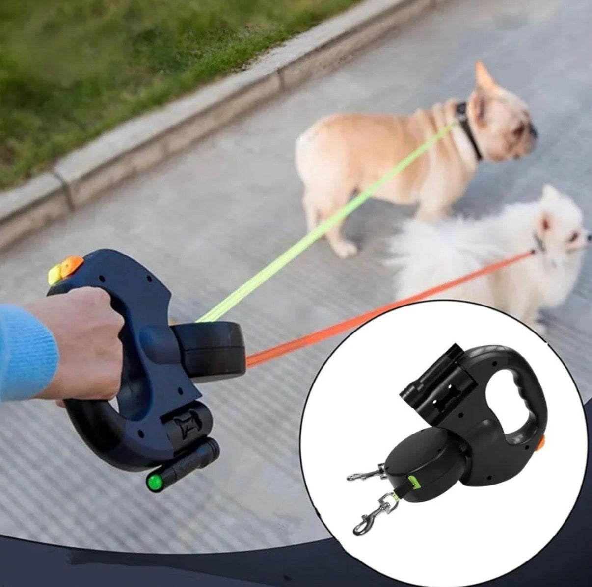 duo leash | for each dog up to 28 lbs
