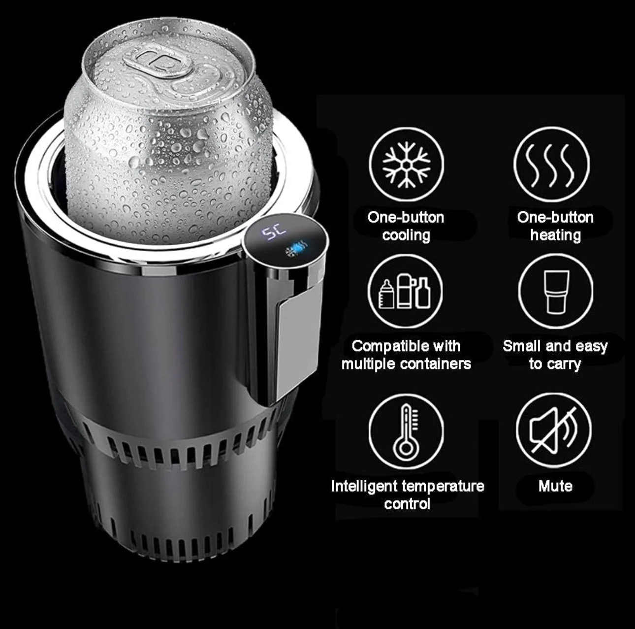 2 in 1 smart car cup heater and cooler