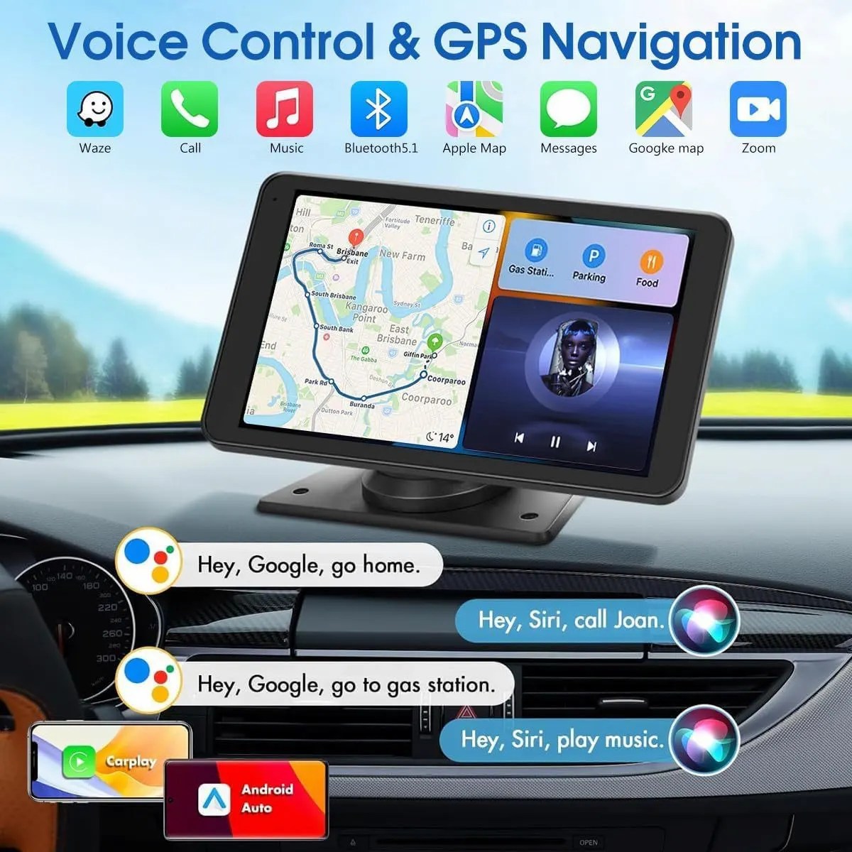 hd car backup display | 1080p ultra wide night vision rear view monitor